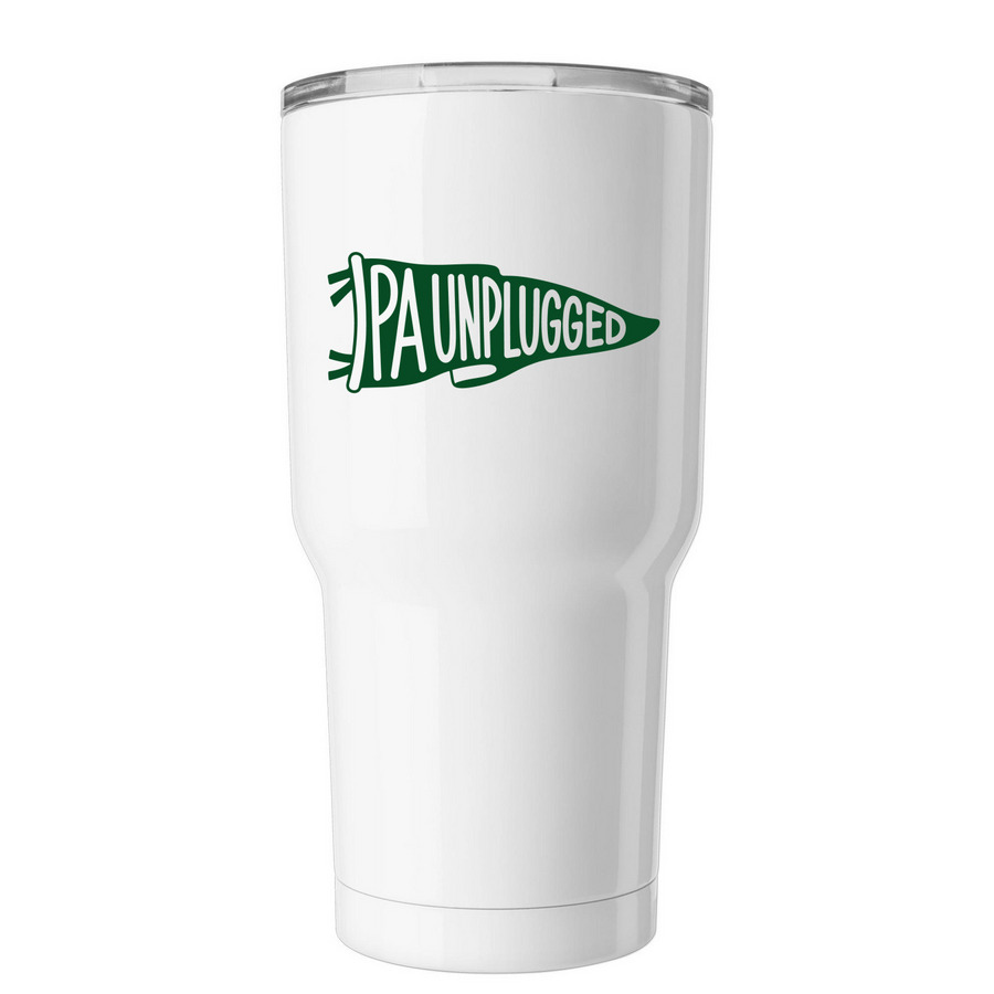 PA U Pennant Insulated Tumbler, a White Insulated Tumbler