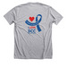 I Love Someone with DCC, a Athletic Heather Premium Unisex Tee (back-view)