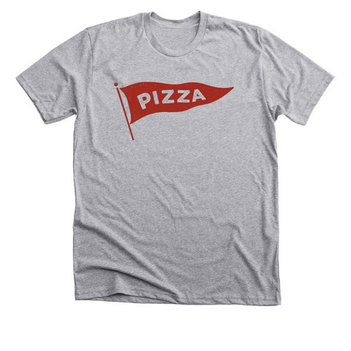 PIZZA flag shirt!, a Athletic Heather Premium Unisex Tee