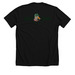 Green "Wild Goose Repair" Design, a Solid Black Blend Premium Unisex Tee (back-view)