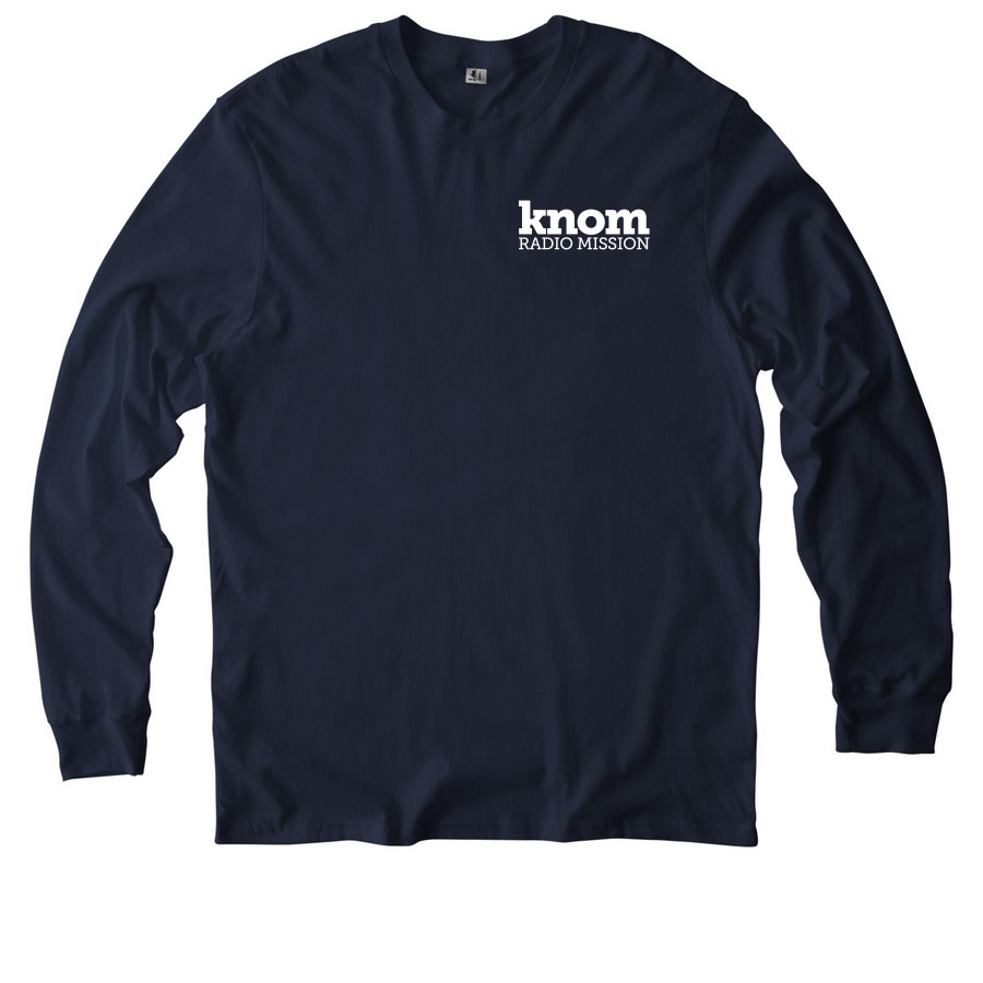 KNOM Radio Mission, a Night Sky Navy Allmade Organic Cotton Long Sleeve Tee