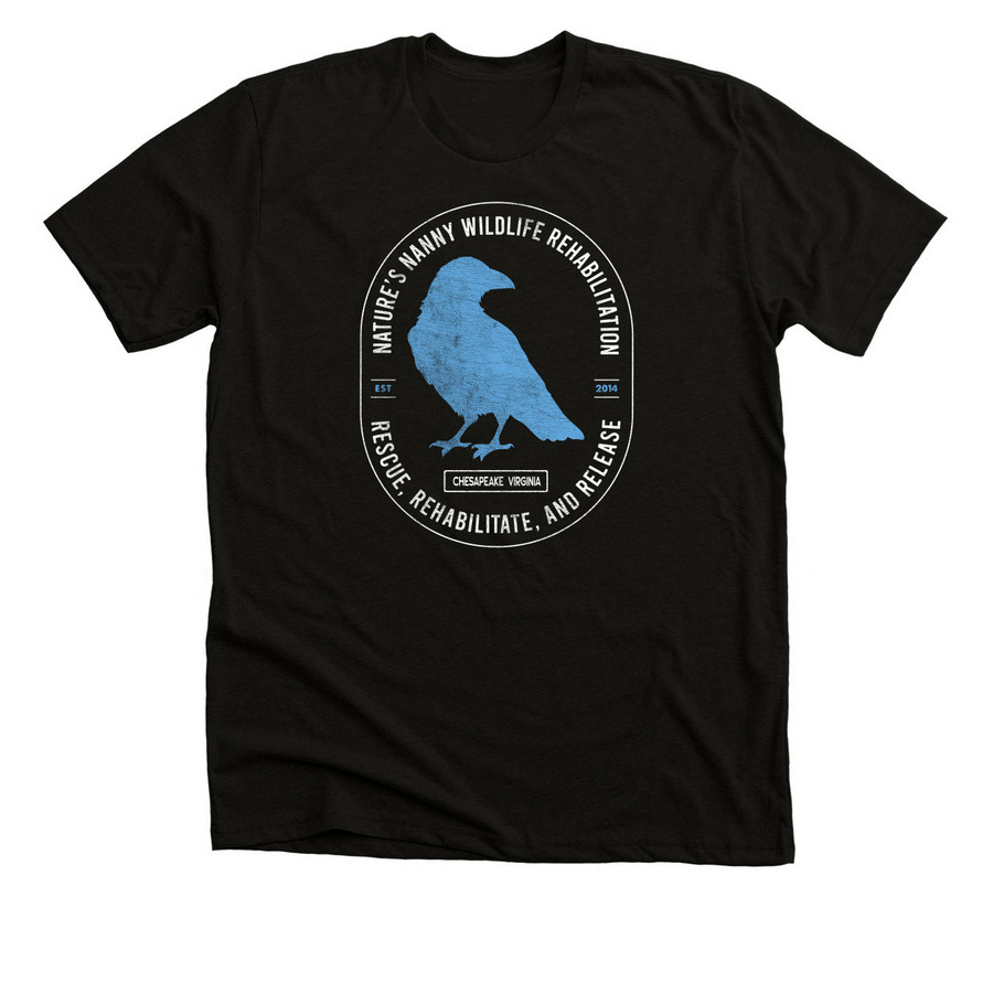 Nature's Nanny Crow Logo Shirt, a Solid Black Blend Premium Unisex Tee
