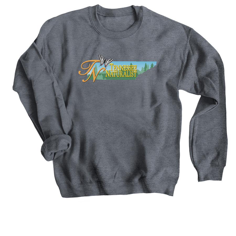 TNP Tops - Logo, a Dark Heather Crewneck Sweatshirt