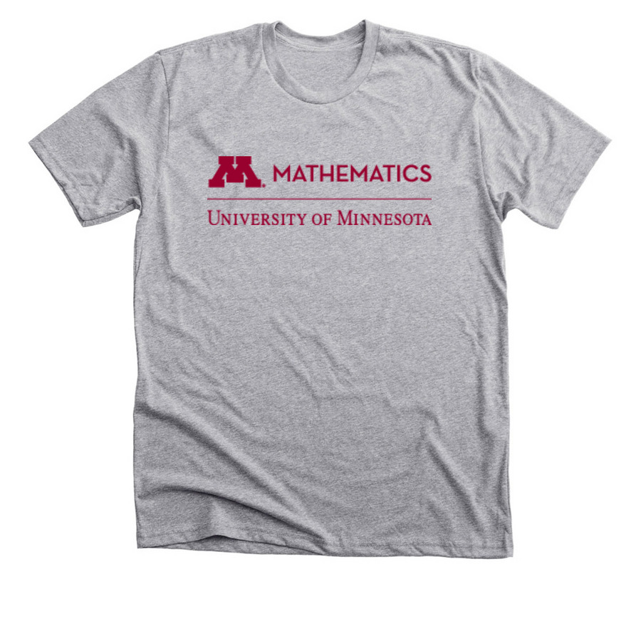 Mathematics Logo ? Maroon, a Athletic Heather Premium Unisex Tee