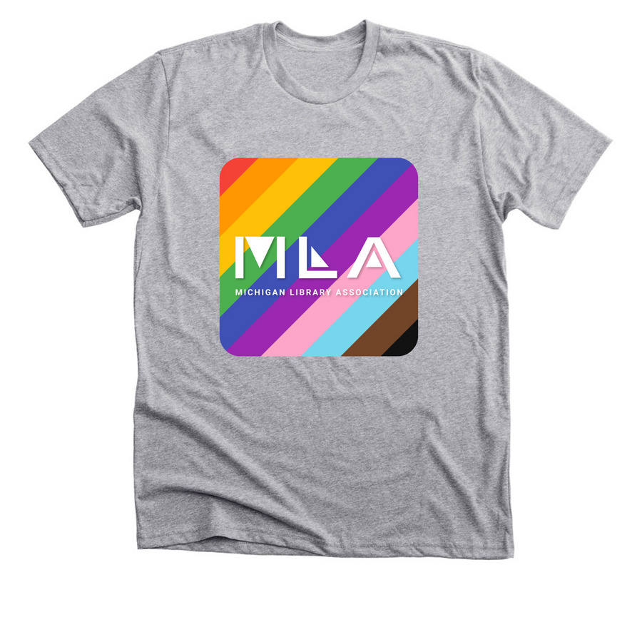 MLA PRIDE!, a Athletic Heather Premium Unisex Tee