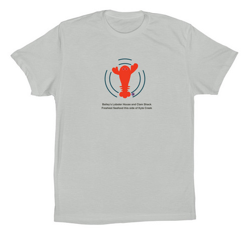 Bailey?s Lobsters, a Silver Premium Cotton Tee
