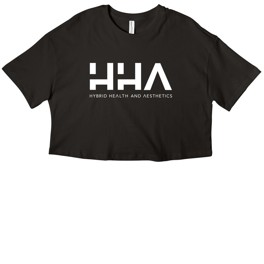 Hybrid 2026, a Black Women?s Cropped Cotton Tee