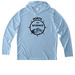 North For Science Logo Items, a Light Blue UV Performance Long Sleeve Hoodie