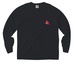 Strawbango Groovy Long Sleeve, a Black Comfort Colors Long Sleeve Pocket Tee