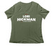 Lori Hickman for Attorney General, a Military Green Women's Relaxed V-Neck Tee