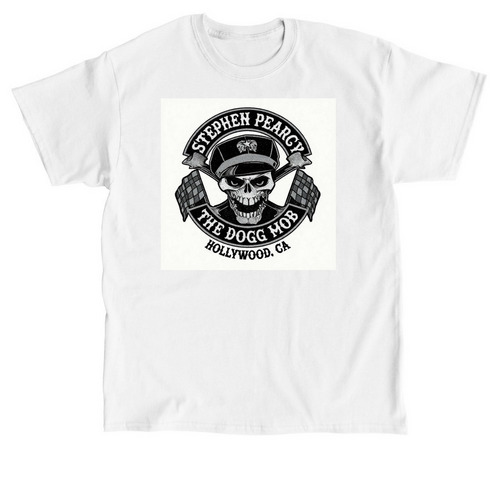 STEPHEN PEARCY of RATT Hollywood The Dogg Mob, a White Classic Unisex Tee