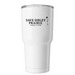 New England Aster Art&nbsp;, a White Insulated Tumbler (back-view)