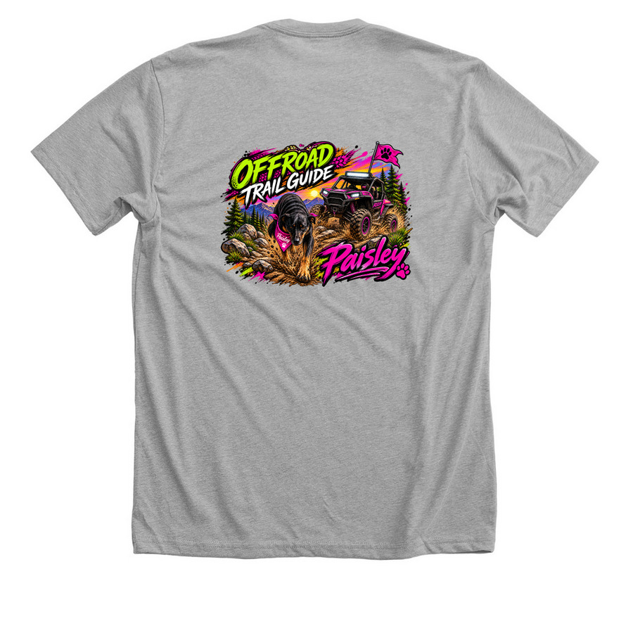Offroad Trail Guide&nbsp;, a Athletic Heather Premium Unisex Tee (back-view)