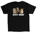 Stay Wild! Ambassador Owls, a Black Classic Unisex Tee (back-view)