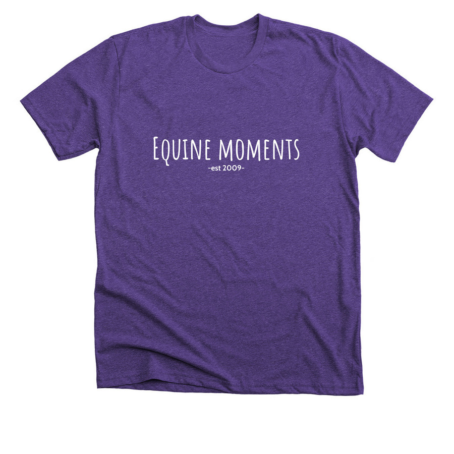 Equine Moments Apparel, a Heather Team Purple Premium Unisex Tee