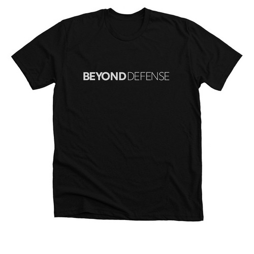 BEYOND DEFENSE, a Solid Black Blend Premium Unisex Tee