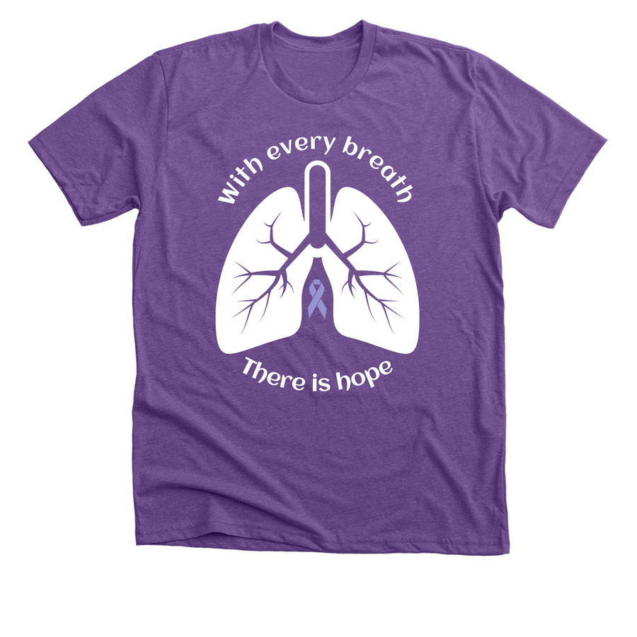 Cystic Fibrosis Awareness- Caspian?s Crew, a Heather Team Purple Premium Unisex Tee