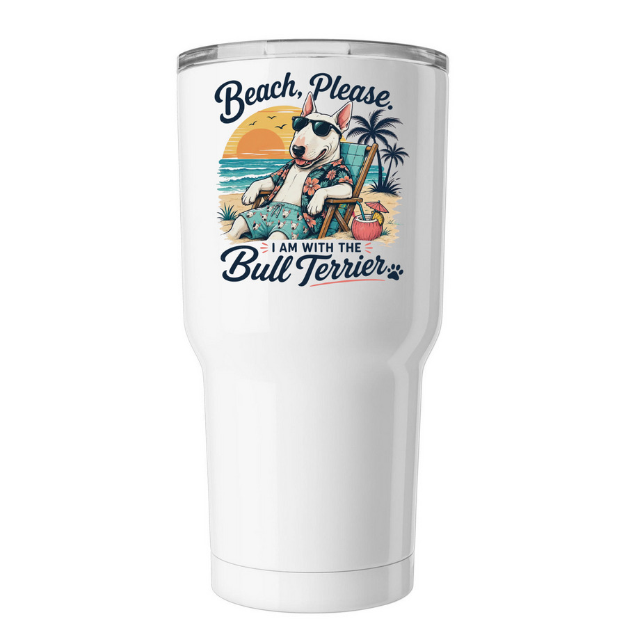 Beach Tumbler, a White Insulated Tumbler