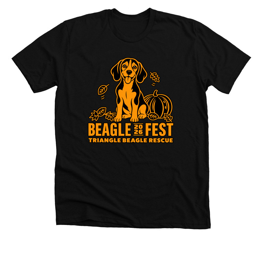 2026 Beaglefest Event Shirt Design, a Solid Black Blend Premium Unisex Tee