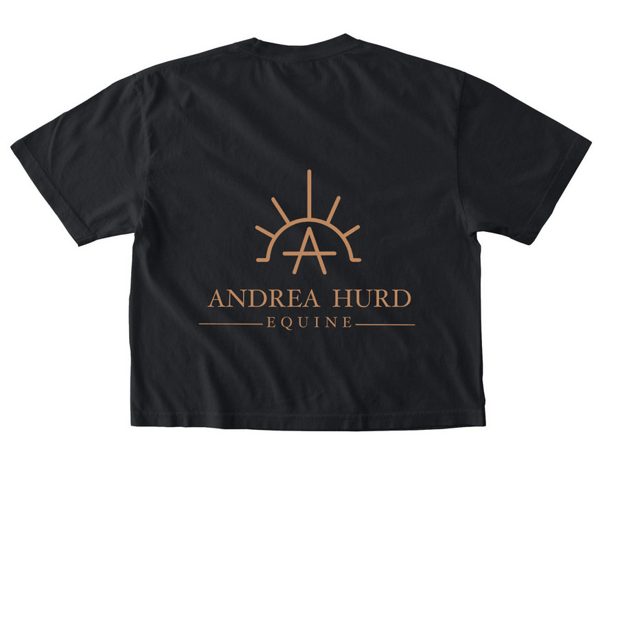 Andrea Hurd Equine Apparel&nbsp;, a Black Comfort Colors Boxy Tee (back-view)