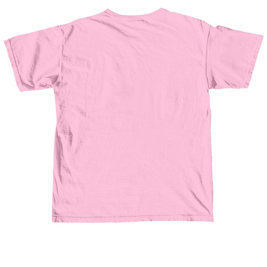 Pink Puggy Club, a Blossom Comfort Colors Unisex Tee (back-view)