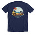 Beach Court Resort Shop, a Solid Navy Blend Premium Unisex Tee (back-view)
