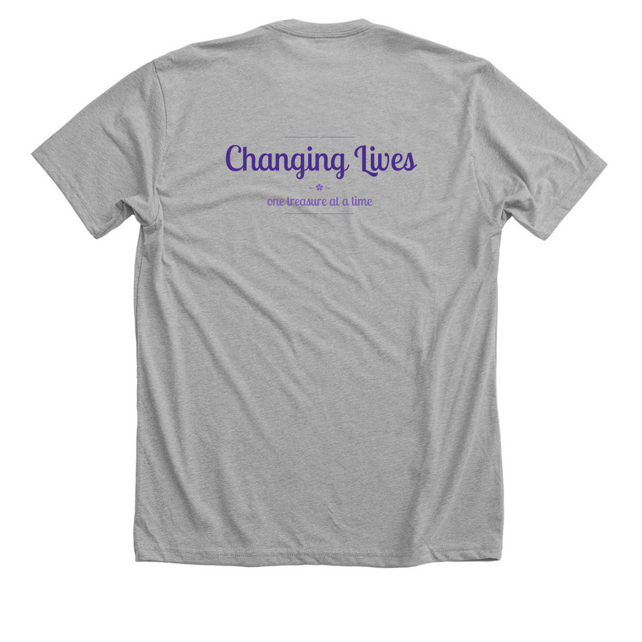 InnStyle is Changing Lives, a Athletic Heather Premium Unisex Tee (back-view)