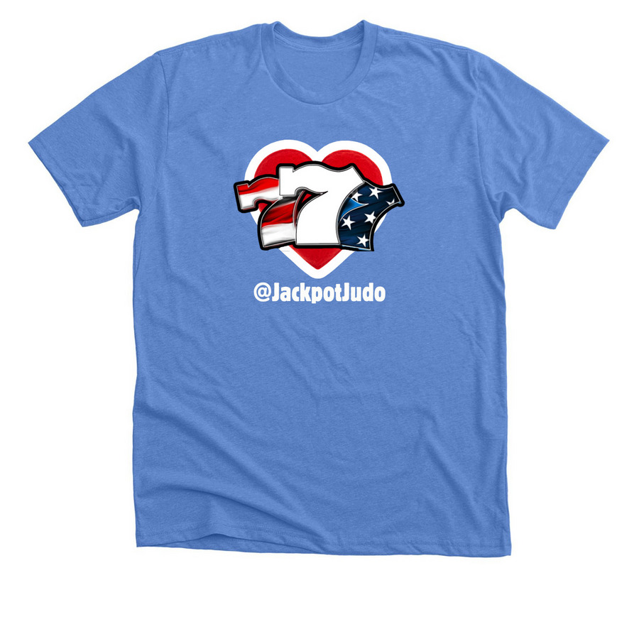 Judo Love, a Heather Columbia Blue Premium Unisex Tee