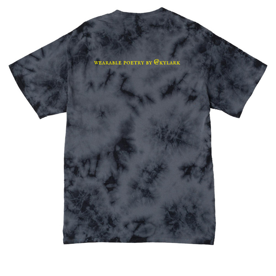 ???Impeach, Imprison, Impale???&nbsp;, a Black Crystal Tie Dye Tee (back-view)