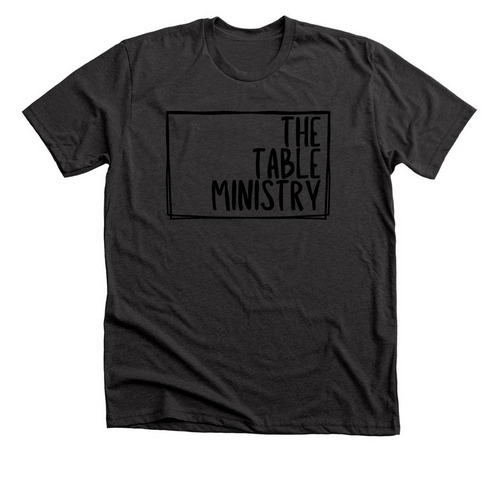 The Table Logo Shop, a Dark Grey Heather Premium Unisex Tee