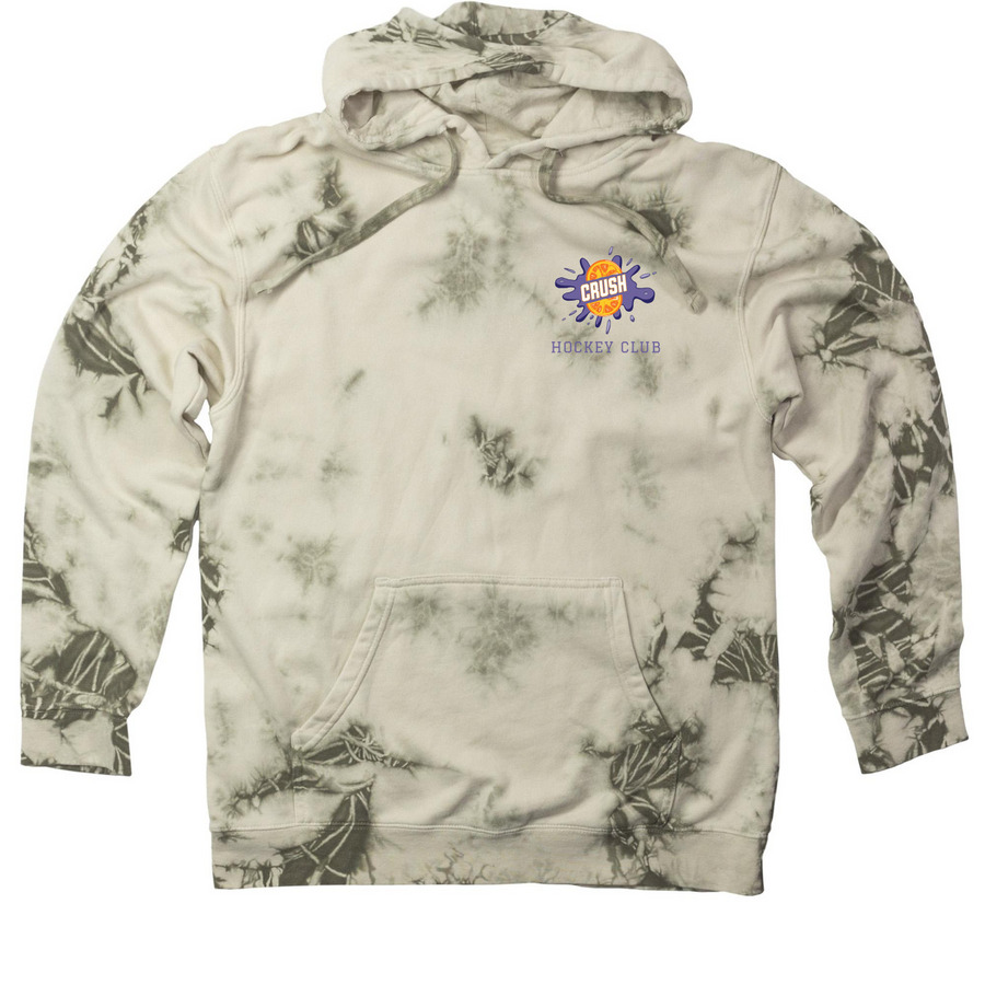 Crush "Hockey Club" Collection, a Olive Tie Dyed Pullover Hoodie