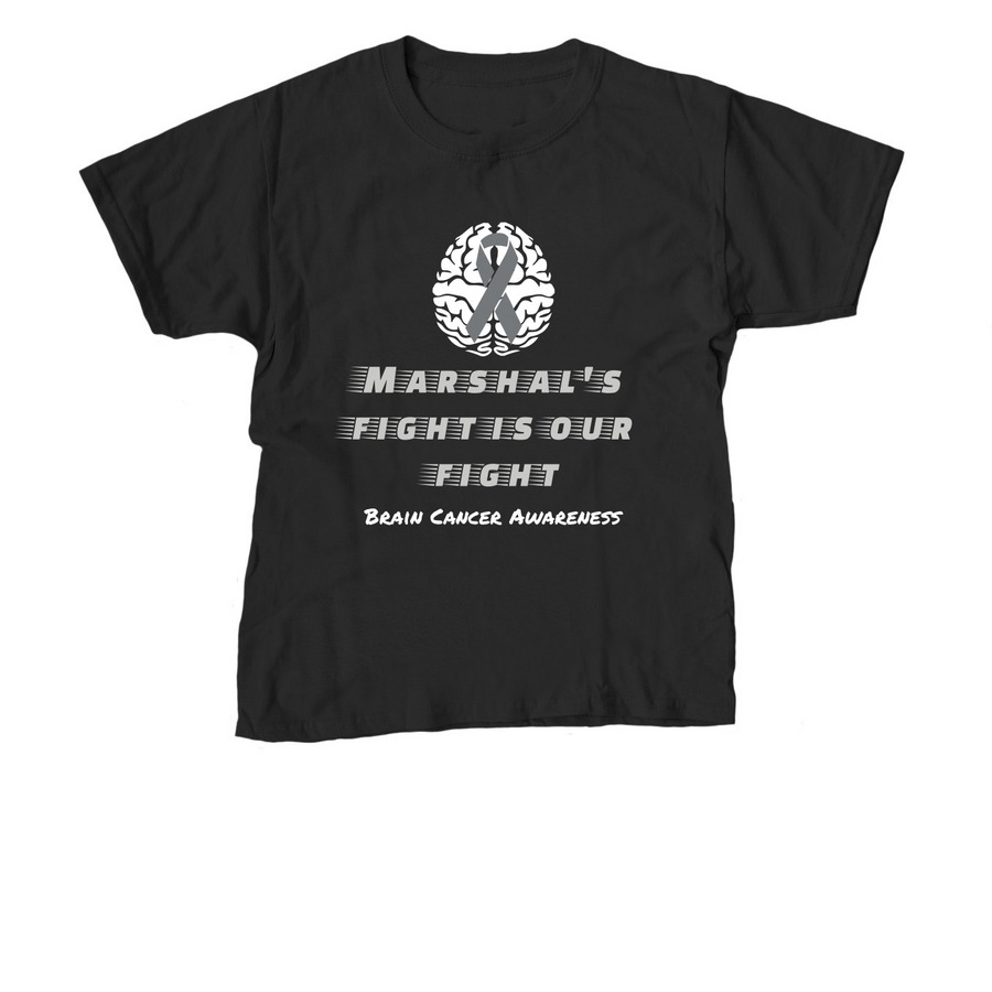MARSHAL'S FIGHT IS OUR FIGHT!, a Black Youth Unisex Tee