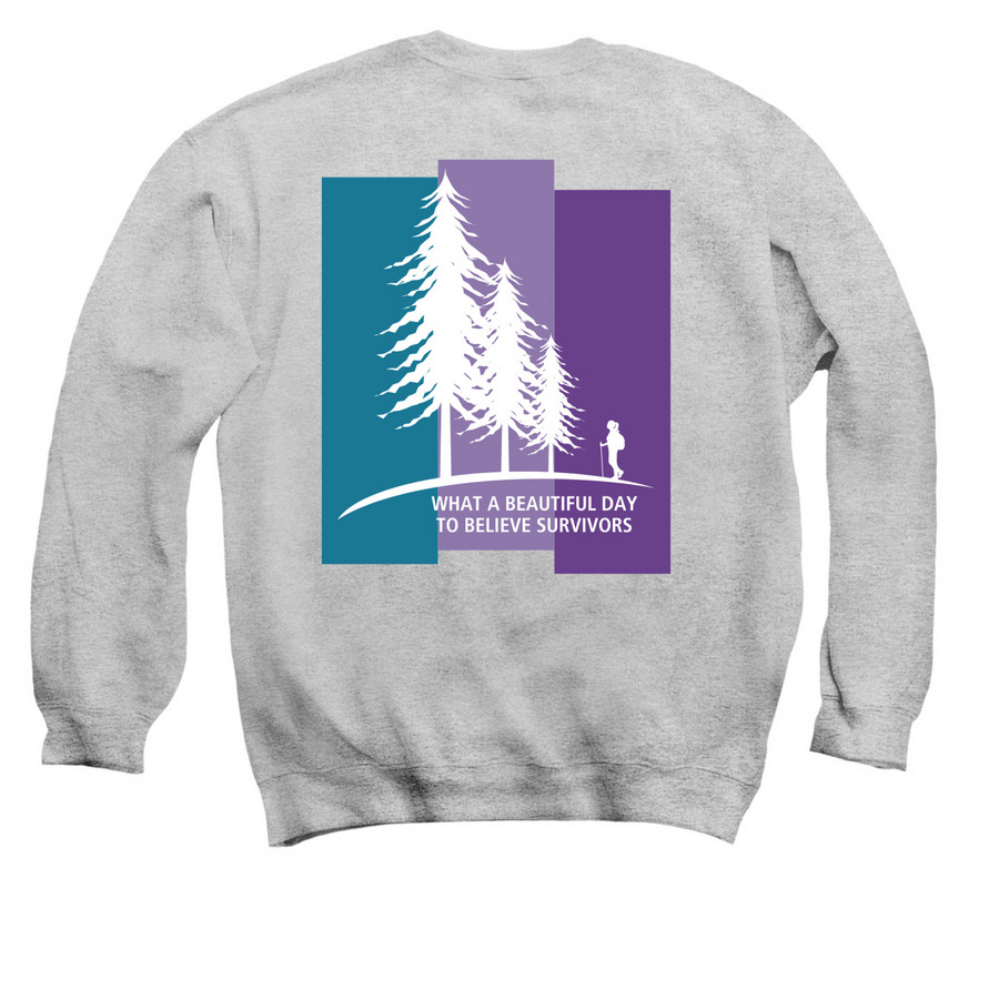 The Future is Violence Free, a Sport Grey Crewneck Sweatshirt (back-view)