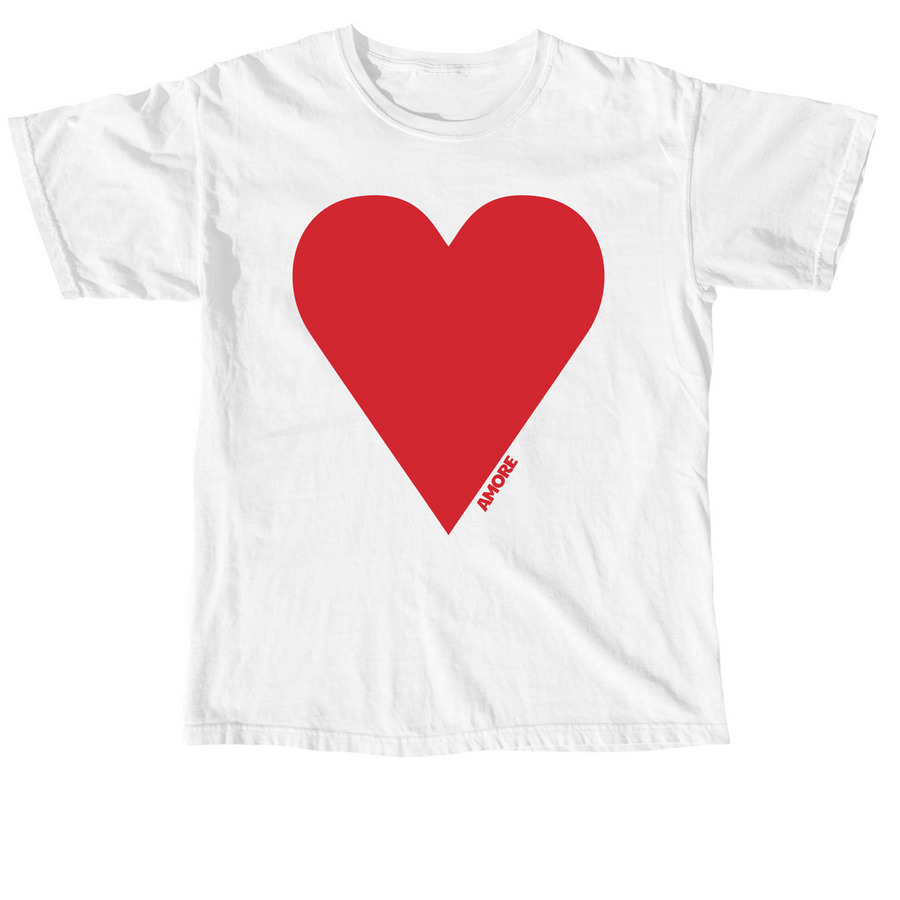 Amore, a White Comfort Colors Unisex Tee