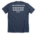 One Goal: For Those, a Heather Navy Premium Unisex Tee (back-view)