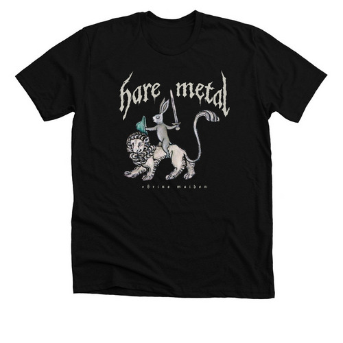 Hare Metal, a Solid Black Blend Premium Unisex Tee