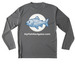 fresh design, a Grey Concrete Heather Unisex Performance Long Sleeve Tee (back-view)