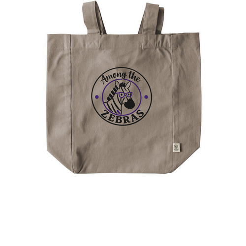 Among the Zebras - Totes, a Pumice Recycled Cotton Tote Bag