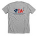 PTAs patriotic line, a Athletic Heather Premium Unisex Tee (back-view)