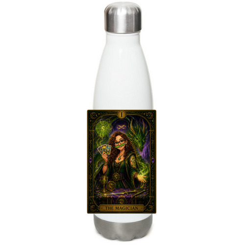 Swallows for Swallows, a White Stainless Steel Water Bottle
