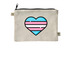 Trans Pride Pouch, a Natural 9"x7" Hemp Blend Pouch