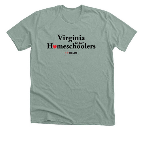 Virginia Is for Homeschoolers, a Heather Sage Premium Unisex Tee