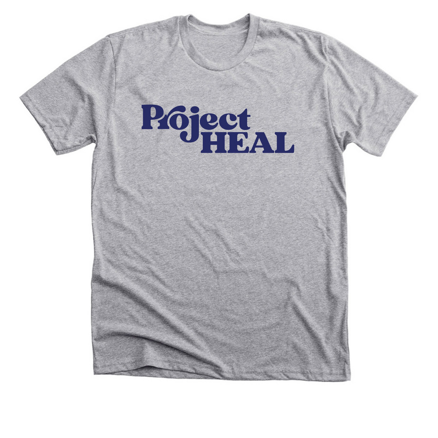 Project HEAL Grey T-Shirt, a Athletic Heather Premium Unisex Tee