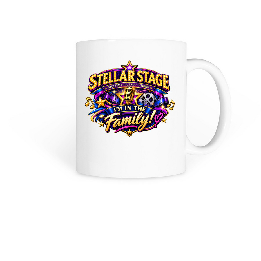 Stellar Stage Family Mug, a White Coffee Mug