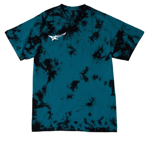 Roxxy Rocker Apparel Collection, a Black/ Teal Crystal Tie Dye Tee