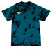 Roxxy Rocker Apparel Collection, a Black/ Teal Crystal Tie Dye Tee