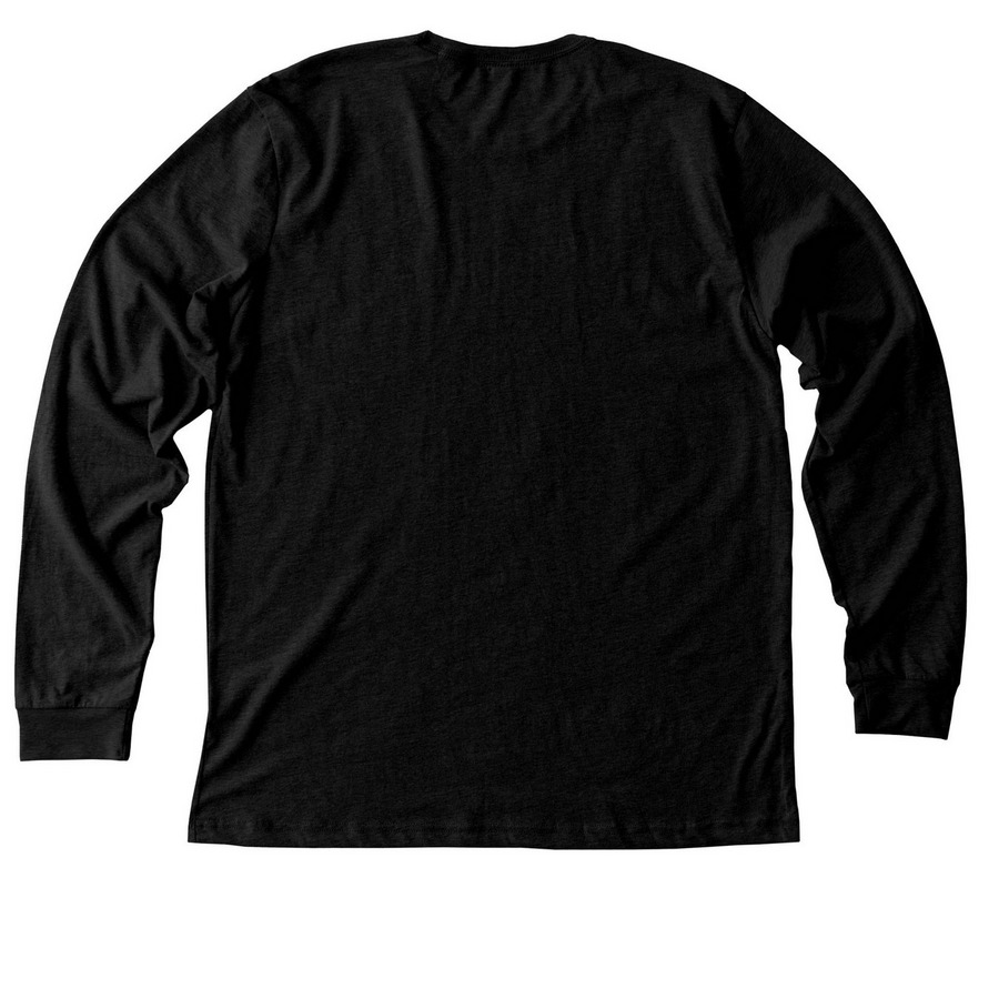 May The Forest Be With You Apparel, a Black Heather Premium Long Sleeve Tee (back-view)