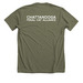Get in loser, we?re going trapping!, a Heather Olive Premium Unisex Tee (back-view)