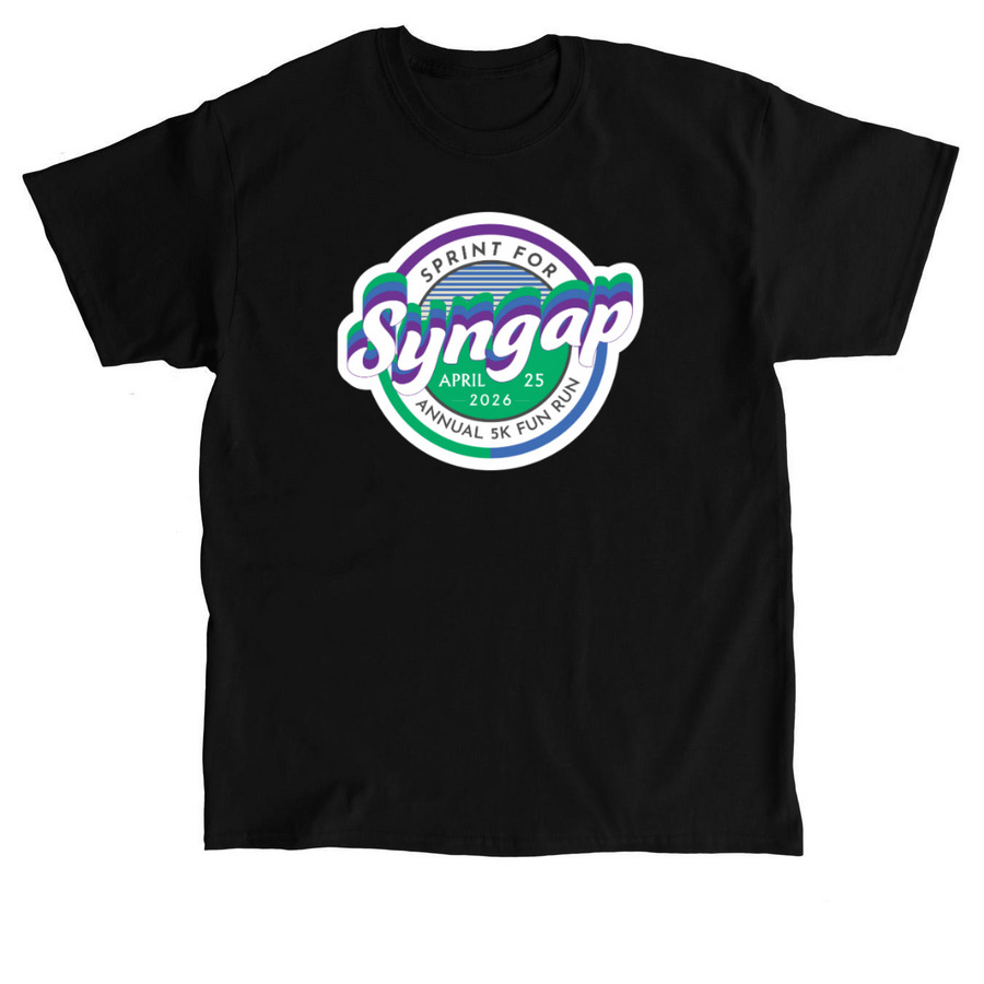 Sprint for Syngap 2026: Team Mora & Qusay, a Black Classic Unisex Tee