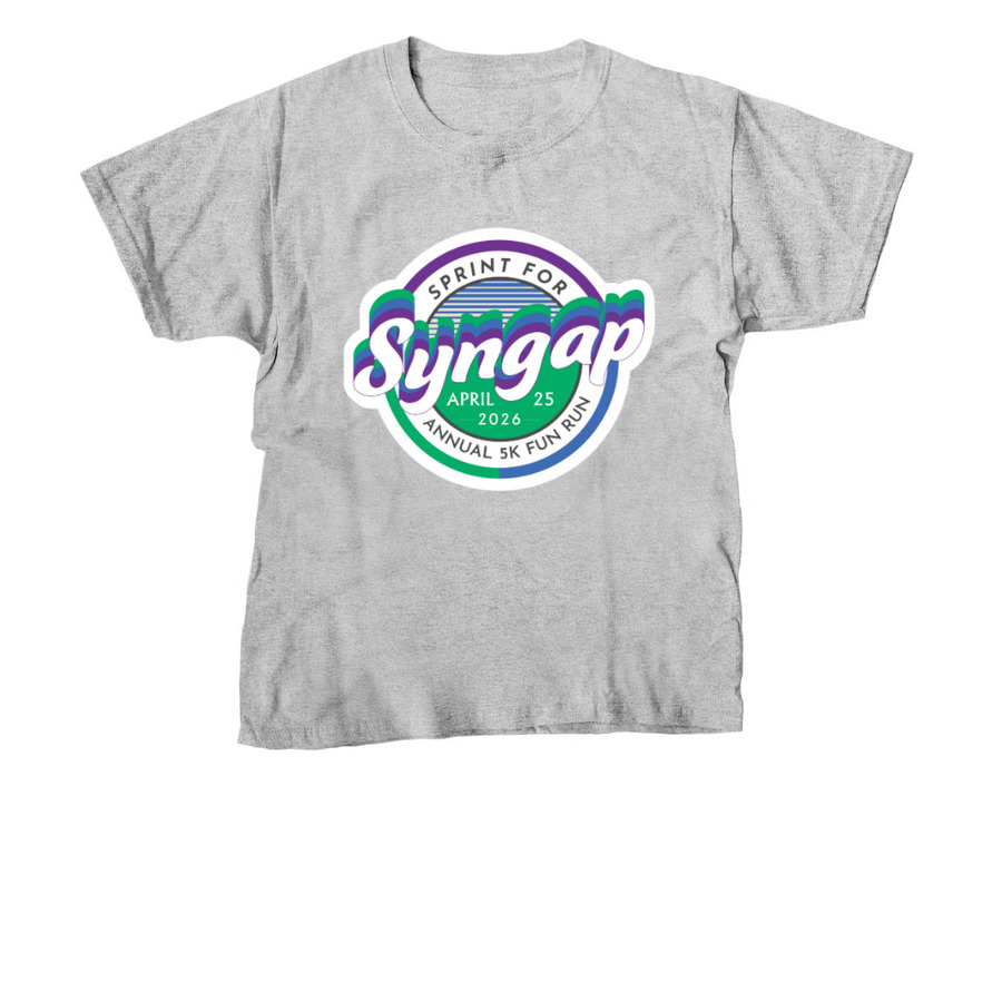 Sprint for Syngap 2026: Team Mora & Qusay, a Sport Grey Youth Unisex Tee